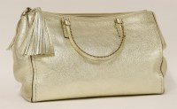Lot 196 - An Anya Hindmarch large gold metallic handbag