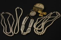 Lot 34 - A collection of jewellery to include a ladies silver open face pocket watch