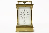 Lot 84 - A French brass carriage clock