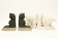 Lot 164 - A pair of pottery bookends in the form of polar bears