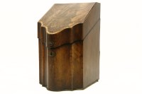 Lot 161 - A George III mahogany inlaid knife box