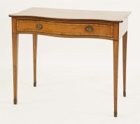 Lot 574 - An Edwardian satinwood serpentine side table