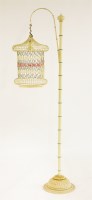 Lot 581 - A standard lamp in the form of a birdcage