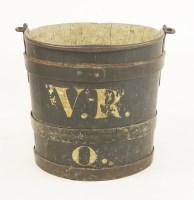 Lot 586 - A Victorian coopered country house fire bucket