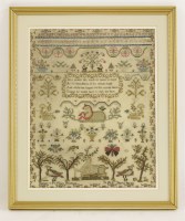 Lot 162 - A needlework sampler