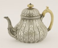 Lot 480 - A Victorian silver teapot