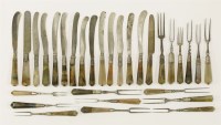 Lot 443 - Fifteen forks and fifteen knives