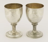 Lot 509 - A pair of George III silver goblets
