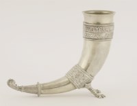 Lot 520 - An Elizabeth II commemorative silver horn