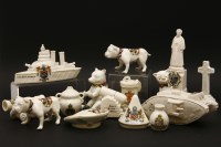 Lot 56 - A collection of WWI crested ware