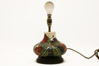 Lot 252 - A modern Moorcroft table lamp vase