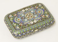 Lot 468 - A Russian silver gilt and cloisonné enamel and case