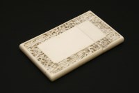 Lot 64 - A 19th century Chinese carved ivory card case