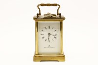 Lot 132 - A 20th century brass and five glass carriage clock