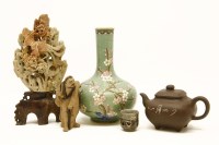 Lot 224 - Various salt glazed Chinese figures