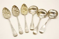 Lot 40 - Three silver berry spoons