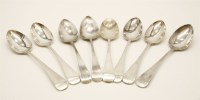 Lot 42 - A set of six Victorian Old English pattern table spoons