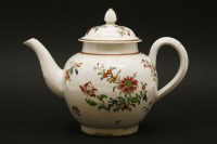 Lot 155 - An English 18th century porcelain teapot and cover
