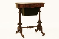 Lot 449 - A Victorian walnut work table