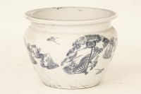 Lot 261 - A Chinese blue and white jardiniere