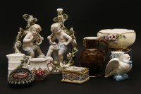 Lot 271 - Ceramics: pair of Continental cherubs