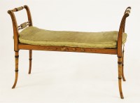 Lot 560 - An Edwardian Sheraton Revival satinwood window seat