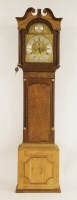 Lot 415 - An oak and mahogany eight-day longcase clock