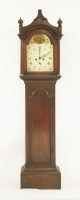 Lot 418 - An eight-day oak longcase clock