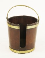 Lot 481 - A George III mahogany plate bucket