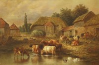 Lot 387 - Henry Charles Bryant (1835-1915)
A FARMYARD SCENE
Signed l.l.