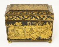 Lot 165 - A Regency penwork tea caddy