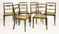 Lot 615 - A set of six Regency chairs