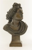 Lot 145 - A bronze bust of Apollo
