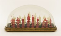 Lot 105 - A Chinese ivory chess set
