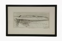 Lot 405 - Liam Hanley
'BIENS VERY BLEAK ROLLING FIELDS'
Ink and pencil
Signed lower right
13 x 30 cm