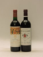 Lot 1550 - Assorted Red Bordeaux to include one bottle each: Château Mouton Rothschild