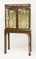 Lot 604 - An mahogany Chippendale-type display cabinet