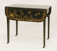 Lot 600 - A Regency japanned Pembroke table