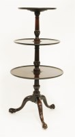 Lot 530 - A George III mahogany three-tier dumb waiter