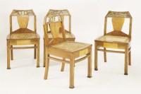 Lot 489 - A set of four Chinese inlaid chairs