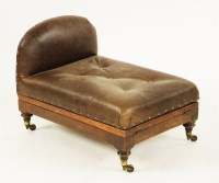 Lot 625 - A Victorian leather gout stool