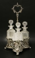 Lot 60 - A Victorian silver-plated decanter stand