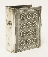 Lot 63 - A silver-mounted Judaica bible