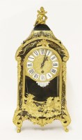 Lot 437 - A Louis XV-style boulle and gilt-mounted mantel clock