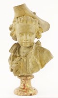 Lot 138 - A terracotta bust of a boy wearing a tricorn hat