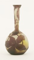 Lot 78 - A Gallé cameo vase