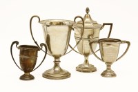 Lot 1180 - Nine various silver tennis trophies