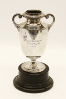 Lot 1182 - A silver twin handled tennis trophy