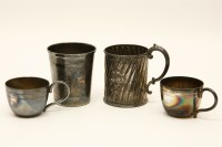 Lot 1128 - An English silver christening mug