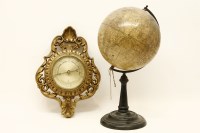 Lot 1364 - A Geographia terrestrial globe and barometer